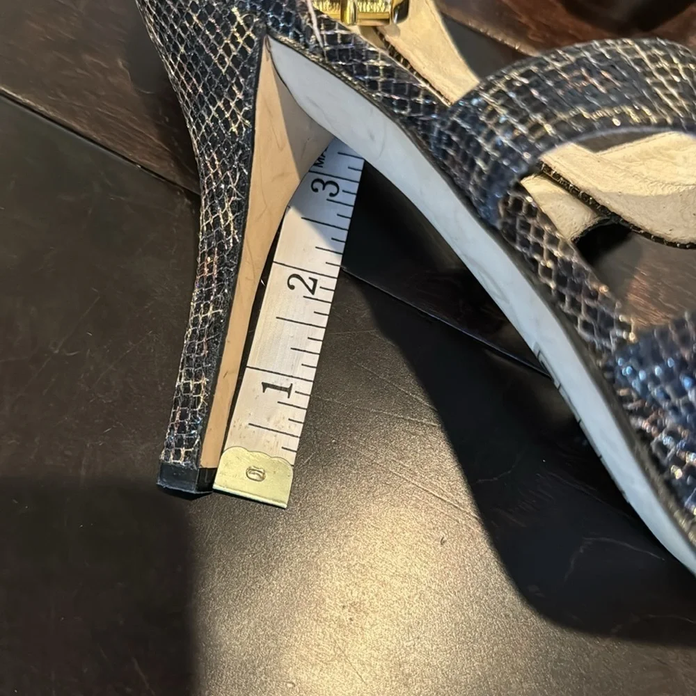 Michael Kors strappy black and gold heels 8